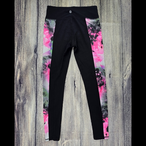 Athleta Chaturanga High Rise Pink Floral Legging - Picture 3 of 11